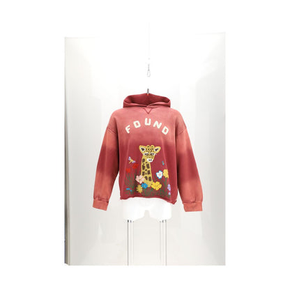 Sweatshirt Hoodie by FOUND for men in cotton terry cloth multicolor features an avant-garde silhouette, showcasing a sophisticated hooded neckline and detail for a truly avant-garde finish.