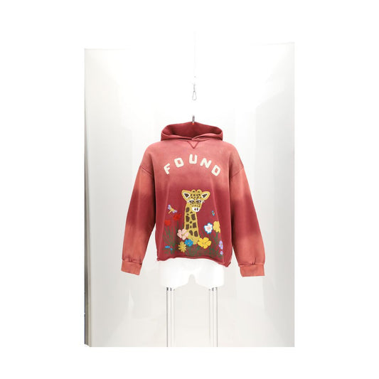 Sweatshirt Hoodie by FOUND for men in cotton terry cloth multicolor features an avant-garde silhouette, showcasing a sophisticated hooded neckline and detail for a truly avant-garde finish.