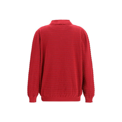 Sweatshirt by Miu Miu for women in cotton bordeaux, signature & striped features an magnificent silhouette, showcasing a sophisticated v-neck neckline and detail for a truly magnificent finish.