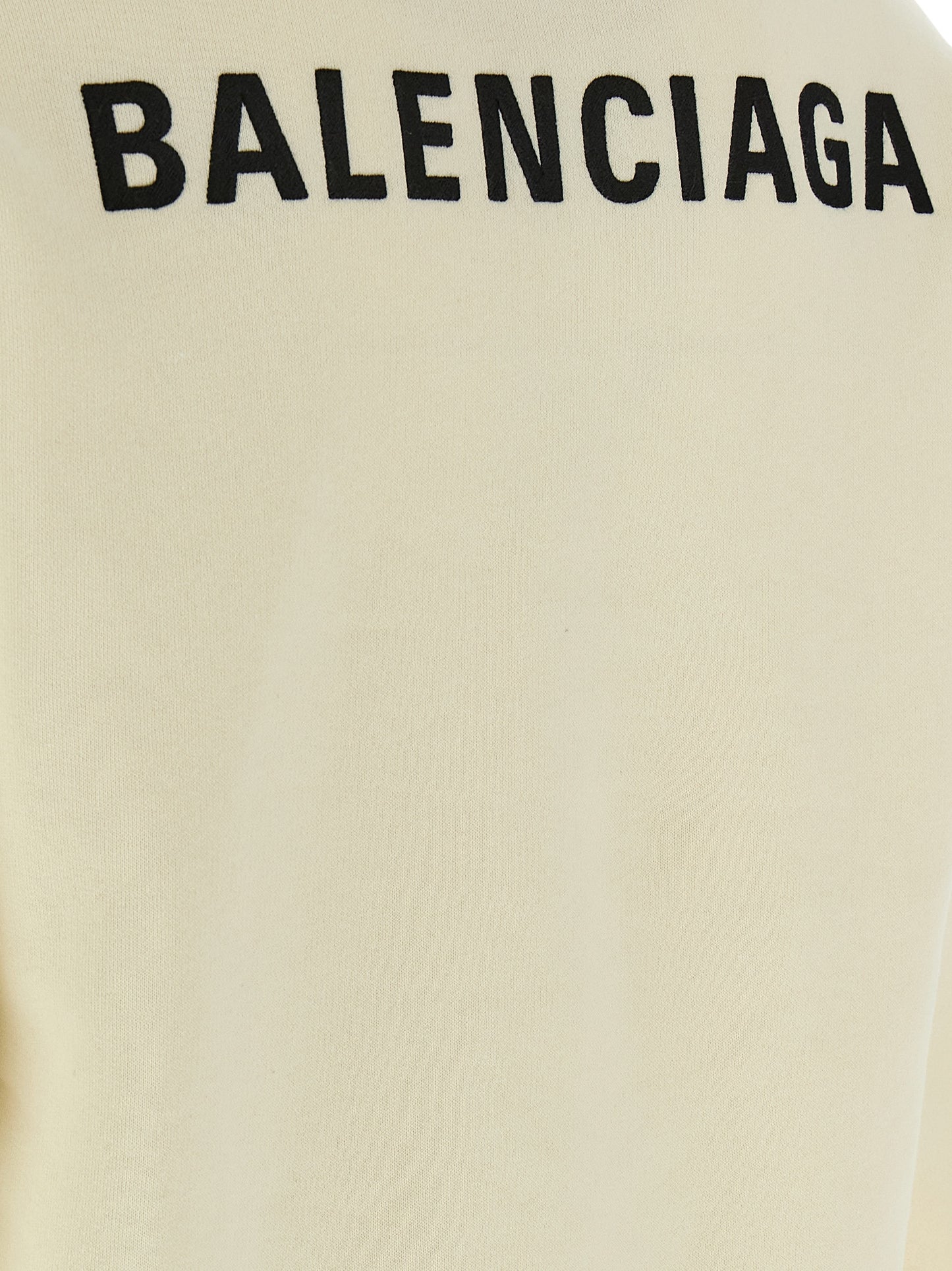 Balenciaga Women's Cotton Sweatshirt Hoodie - Beige Patterned