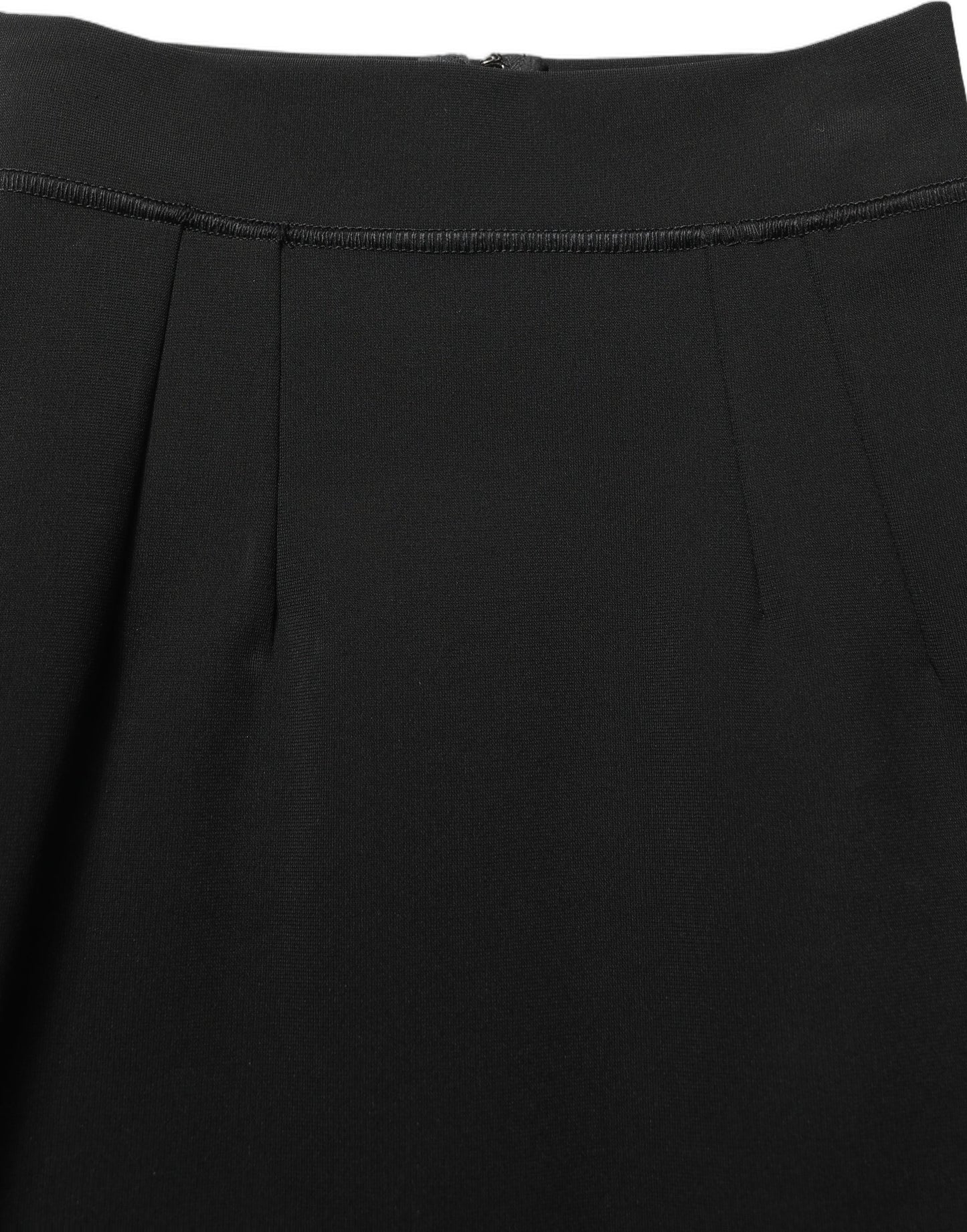 Dolce & Gabbana Black Nylon High Waist Fit Sheath Mini Skirt