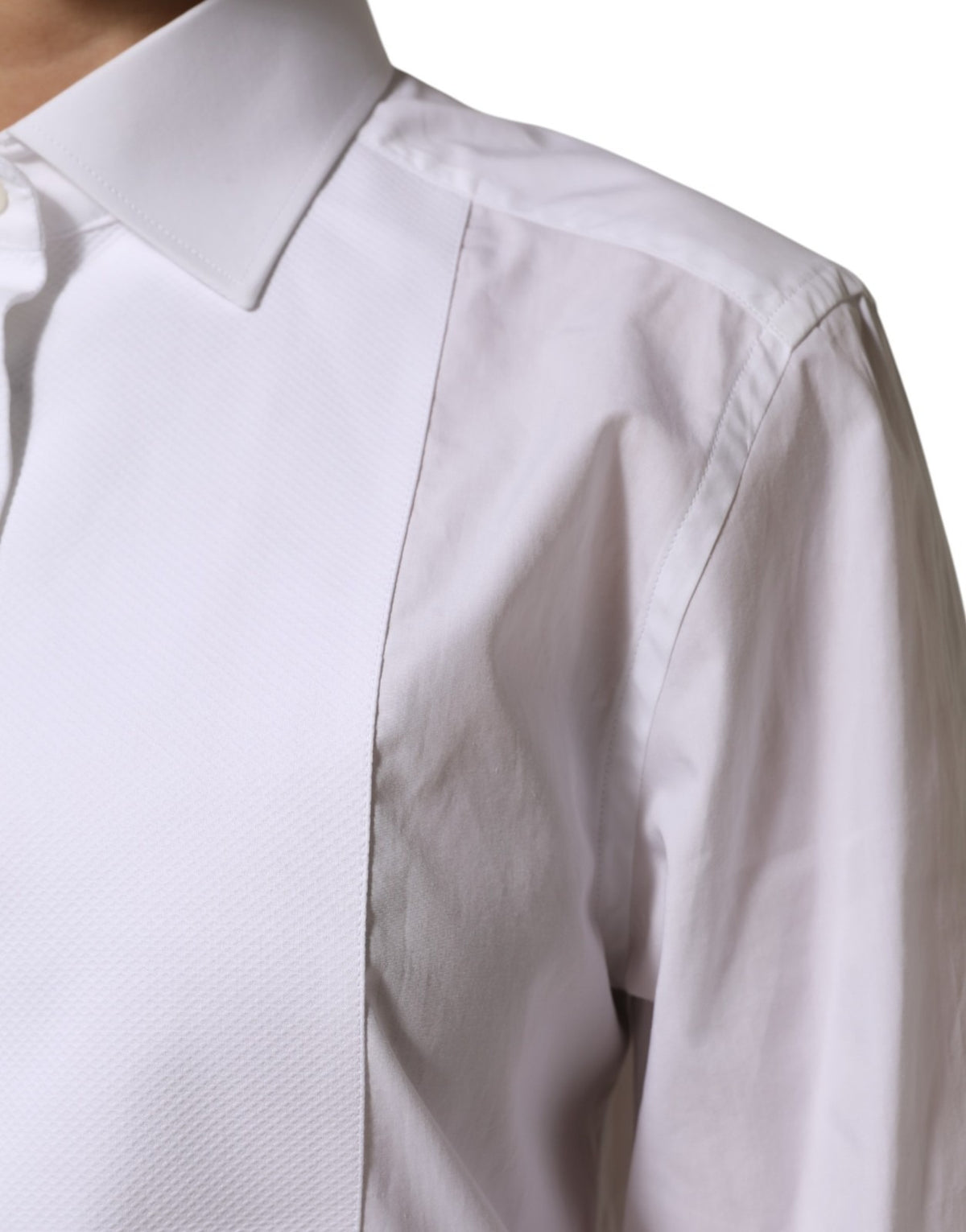 Dolce & Gabbana Women's Slim Long-Sleeve Cotton Dress Shirt - White