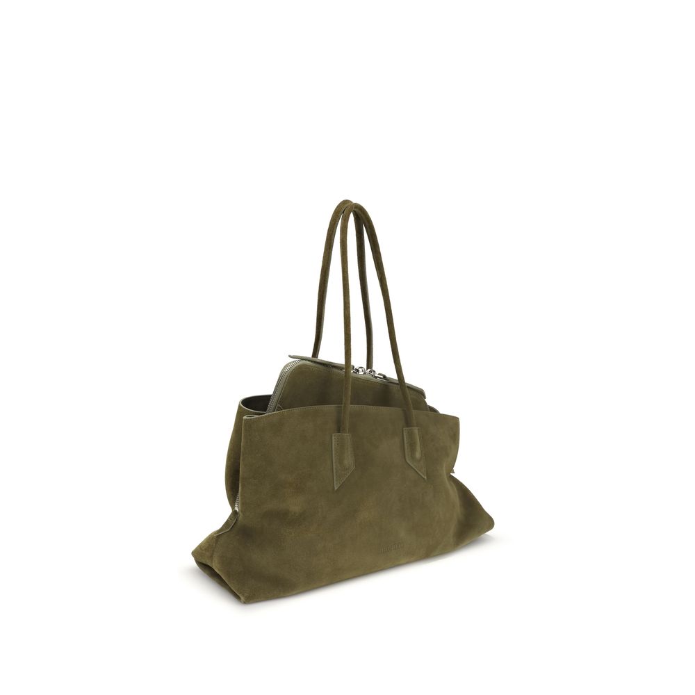 Shoulder Bag by The Attico for women in bos taurus calf suede leather bicolour & signature features a enviable silhouette, showcasing a secure zipper, ample , and enviable shoulder-strap & handle for a enviable finish.
