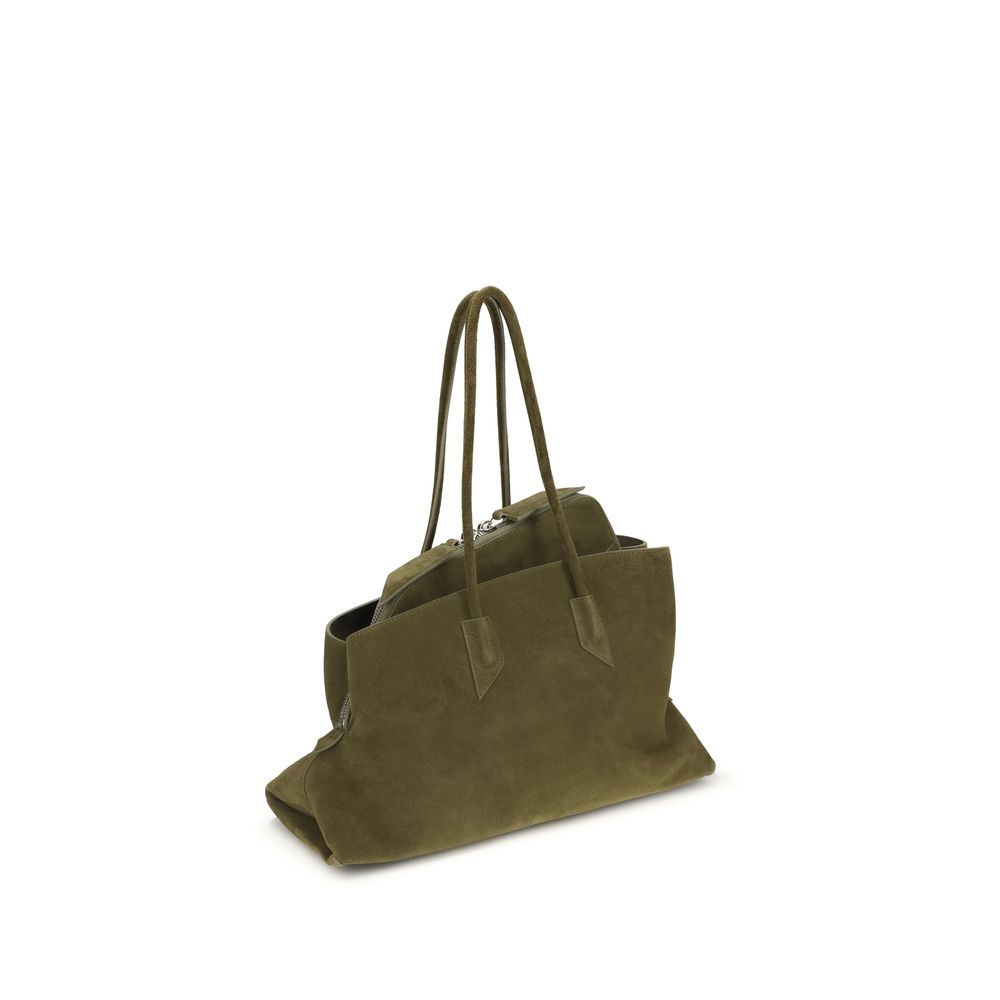 Shoulder Bag by The Attico for women in bos taurus calf suede leather bicolour & signature features a enviable silhouette, showcasing a secure zipper, ample , and enviable shoulder-strap & handle for a enviable finish.