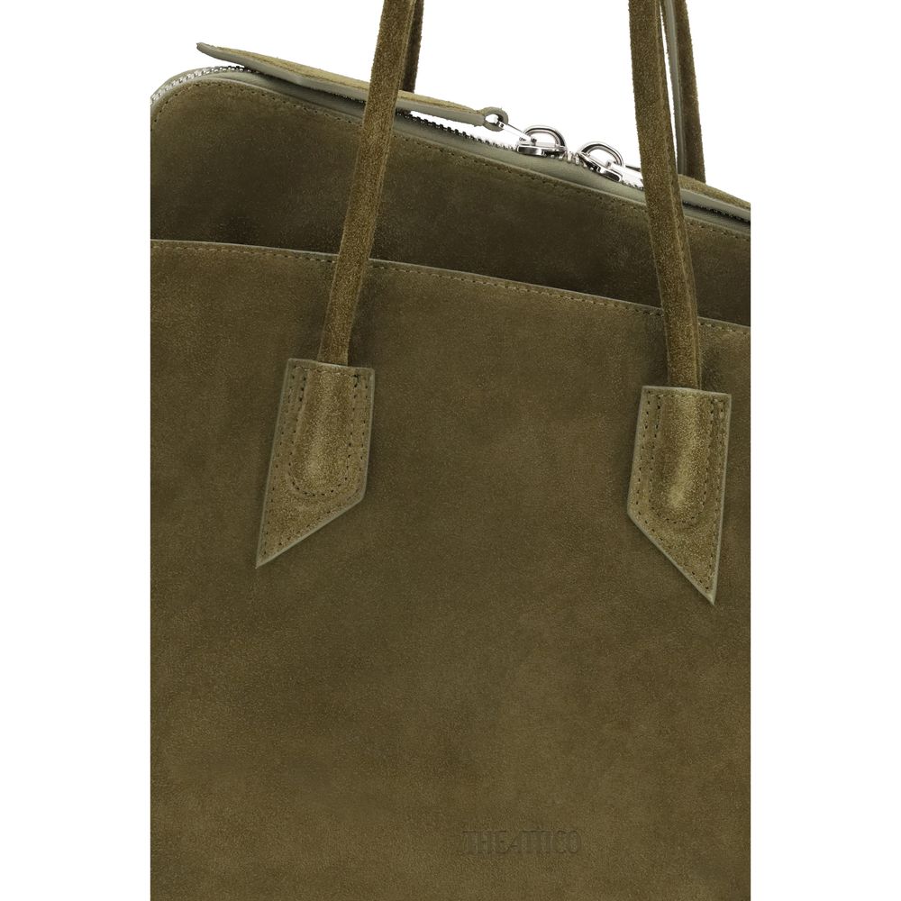 Shoulder Bag by The Attico for women in bos taurus calf suede leather bicolour & signature features a effortless sophistication silhouette, secured by a zipper with ample and versatile shoulder-strap & handle for a effortless sophistication finish.