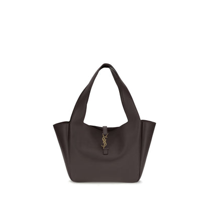 Shoulder Bag by Saint Laurent for women in bos taurus calf grained & suede leather brown features a distinguished silhouette, showcasing a secure zipper and distinguished with versatile shoulder-strap for a distinguished finish.