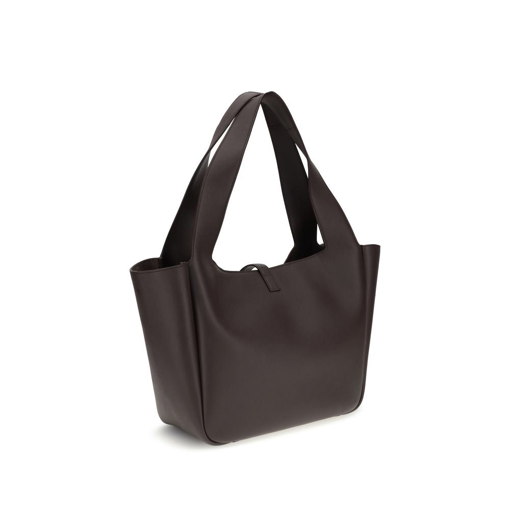 Shoulder Bag by Saint Laurent for women in bos taurus calf grained & suede leather brown presents a versatile silhouette, showcasing a secure zipper and versatile with versatile shoulder-strap for a sophisticated look.