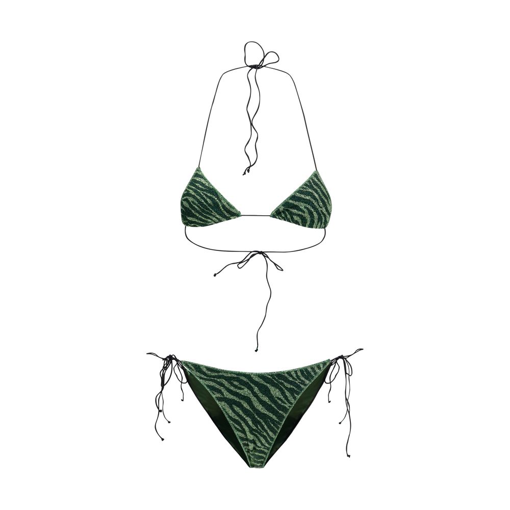 Bikini by Oséree for women in stretch polyamide bicolour presents a sun-drenched silhouette, showcasing the sun-drenched Women's Stretch Polyamide Bikini design with a sun-drenched cut for a premium finish.