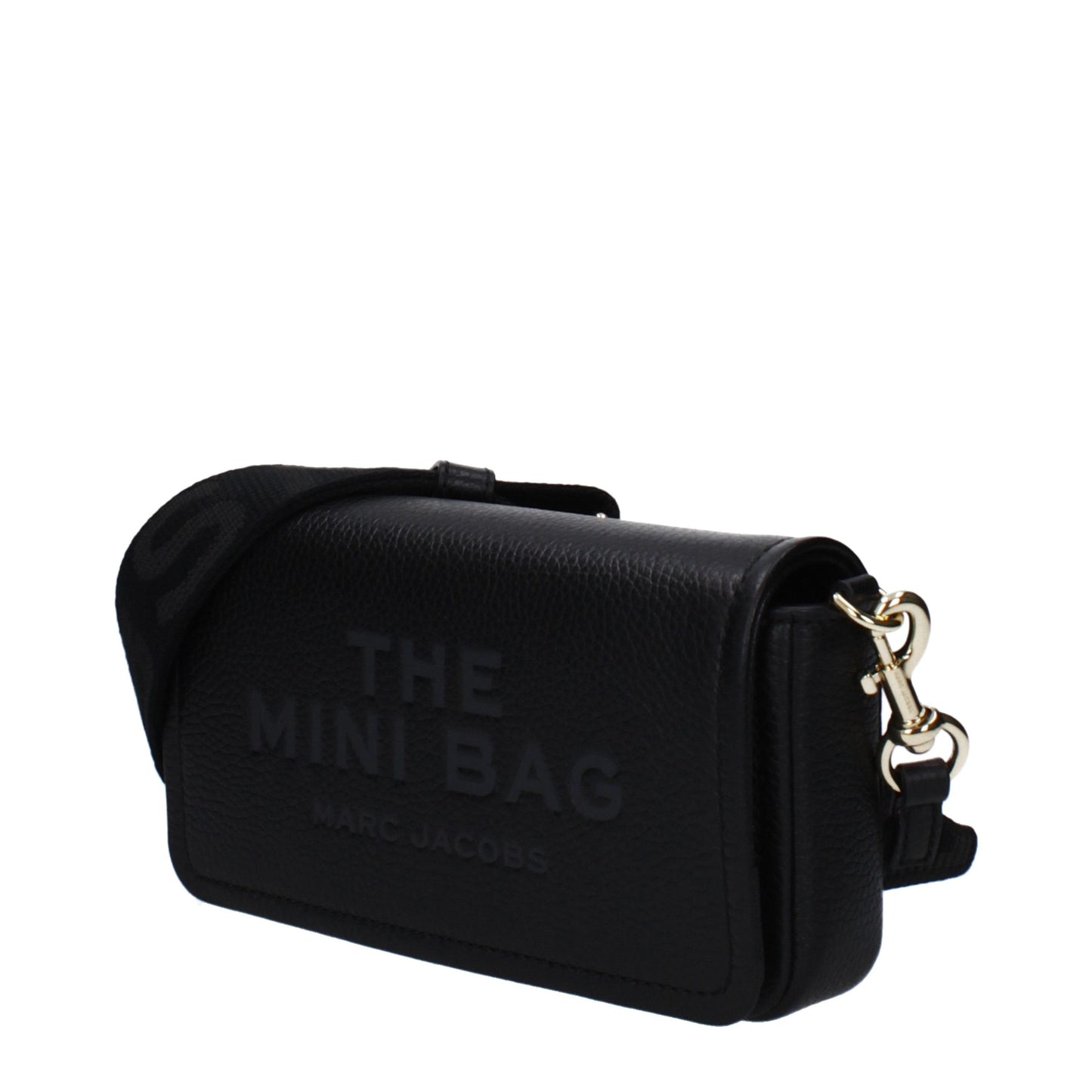 Mini Crossbody Handbag by Marc Jacobs for women in leather black features a multifaceted silhouette, showcasing a secure magnetic and multifaceted built-in-compartments & cardholder with versatile crossbody-strap, shoulder-strap & adjustable-strap for multifaceted style.
