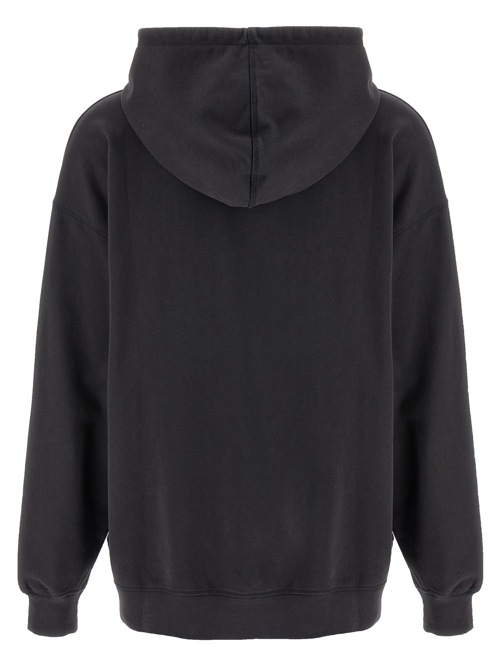 Sweatshirt Hoodie by Ganni for women in plush organic cotton cherry, gray & print features a authentic silhouette, showcasing a sophisticated hooded neckline and authentic detail for a refined finish.