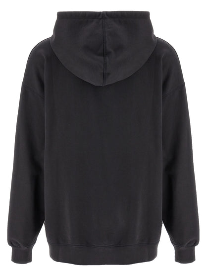Sweatshirt Hoodie by Ganni for women in plush organic cotton cherry, gray & print features a authentic silhouette, showcasing a sophisticated hooded neckline and authentic detail for a refined finish.
