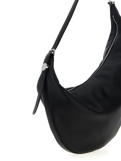 Small Shoulder Crescent Hobo Bag by Marni for women in calfskin leather black features a enviable silhouette, showcasing a secure zipper, ample , and enviable shoulder-strap, adjustable-strap & handle for a enviable finish.