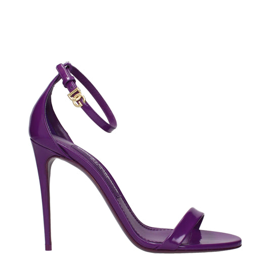 Stiletto Sandals by Dolce & Gabbana for women in leather purple & violet features an statuesque Women's Leather Stiletto Sandals silhouette with a refined stiletto and elegant .