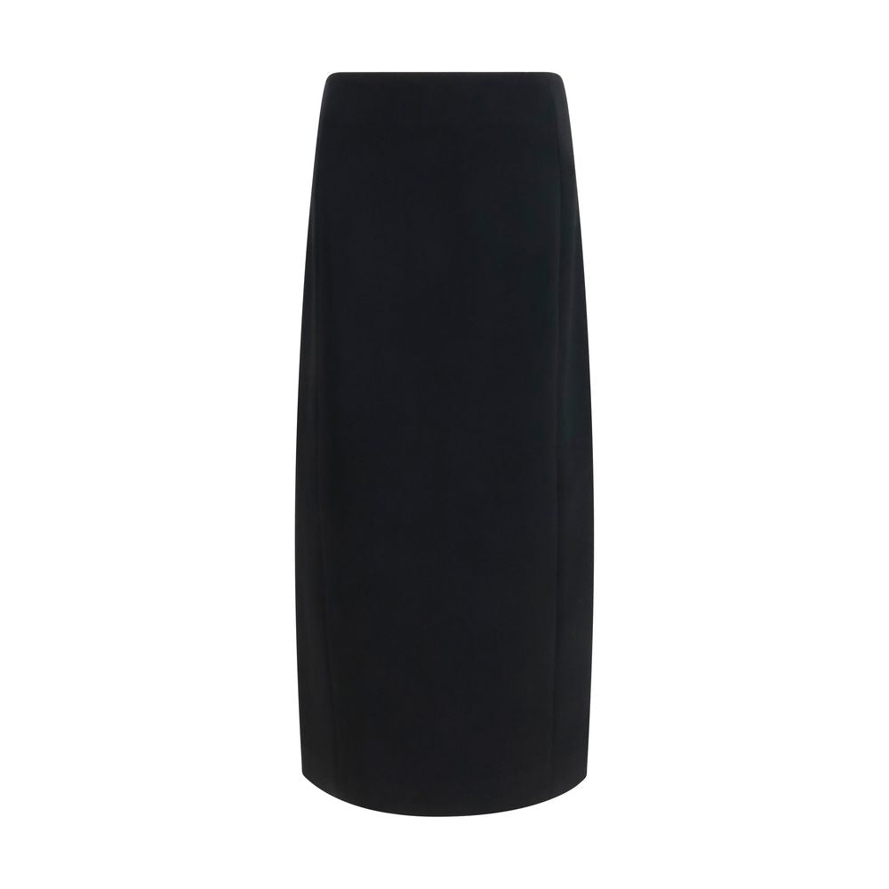 Skirt by Khaite for women in polyester & cetate black showcases a sultry silhouette, elegantly defined by its long and the sophisticated sultry design of the Japanese Women's Polyester & cetate Long Skirt.