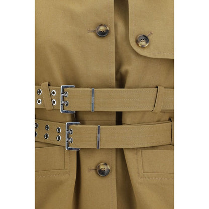 Puffer Jacket by Ganni for women in cotton canvas beige features an on trend silhouette, showcasing refined pockets & insulated and a sophisticated for a truly on trend finish.