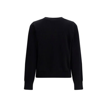 Sweatshirt by Ganni for women in cotton black & print features an provocated silhouette, detailed with a provocated and a refined round neckline for a sophisticated aesthetic.
