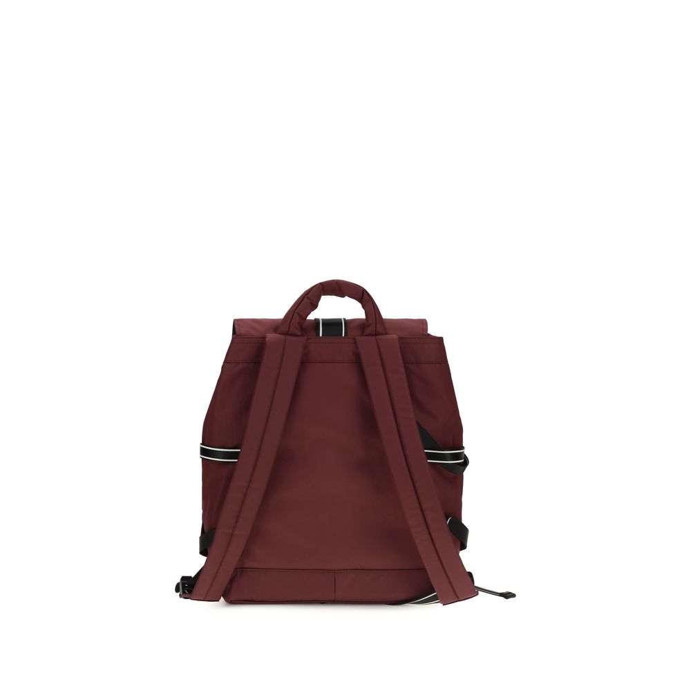 Backpack by Ganni for women in polyamide polyethylene polyurethane & tu bordeaux & signature showcases an architectural Re Tech Polyamide Polyethylene Polyurethane & TU Backpack design, featuring a secure buckle, ample external-pockets, and architectural handle, backpack-strap & adjustable-strap for a sophisticated look.