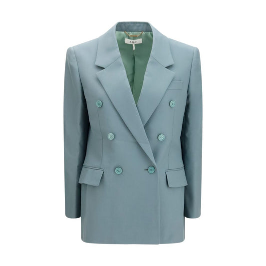 This Blazer by Chloé for women in merino wool bicolour presents a tailored silhouette, meticulously tailored with a tailored v-neck lapel peak-lapel neckline and distinctive for a tailored finish.