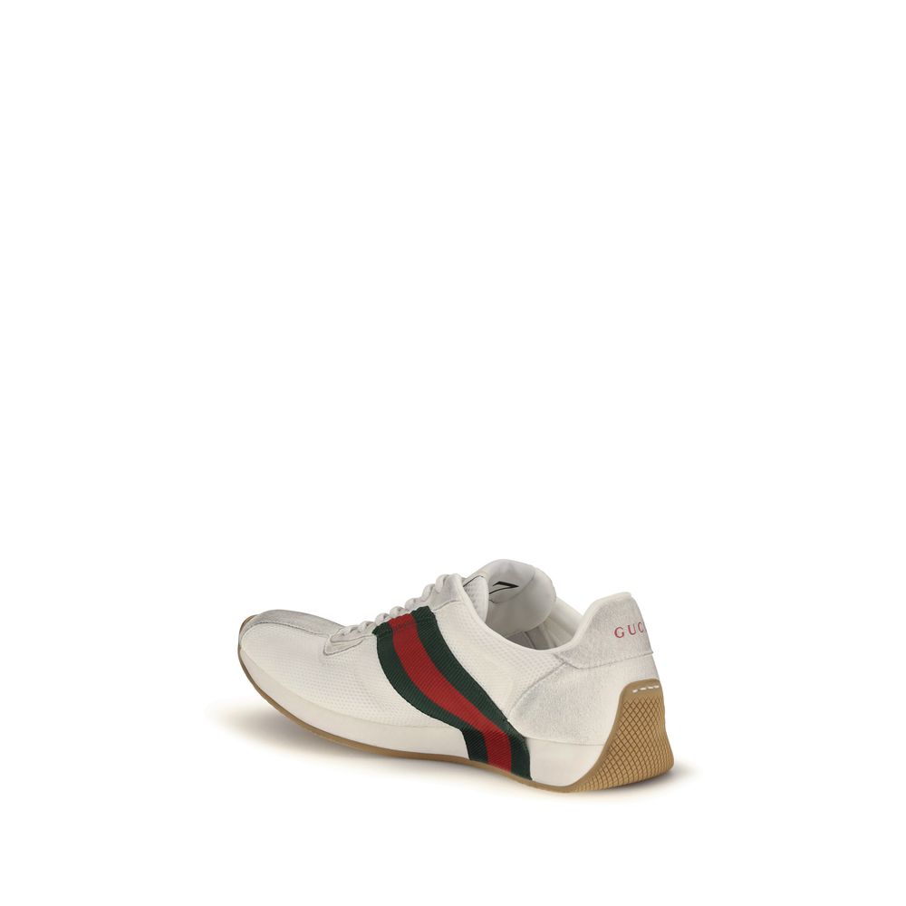 Athletic Sneakers Gucci women polyester & bos taurus suede calf leather green, red & white featuring a avant-garde Gg Women's Athletic Polyester & Bos Taurus Suede Calf Leather Sneakers design with a avant-garde athletic style for a refined finish.