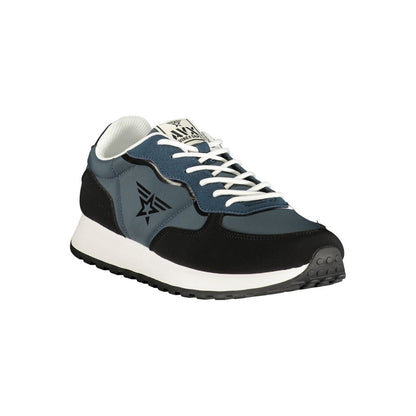 Athletic Sneakers Avirex men polyester & polyurethane black & blue featuring a avant-garde Men's Athletic Polyester & Polyurethane Sneakers design with a avant-garde athletic style for a refined finish.