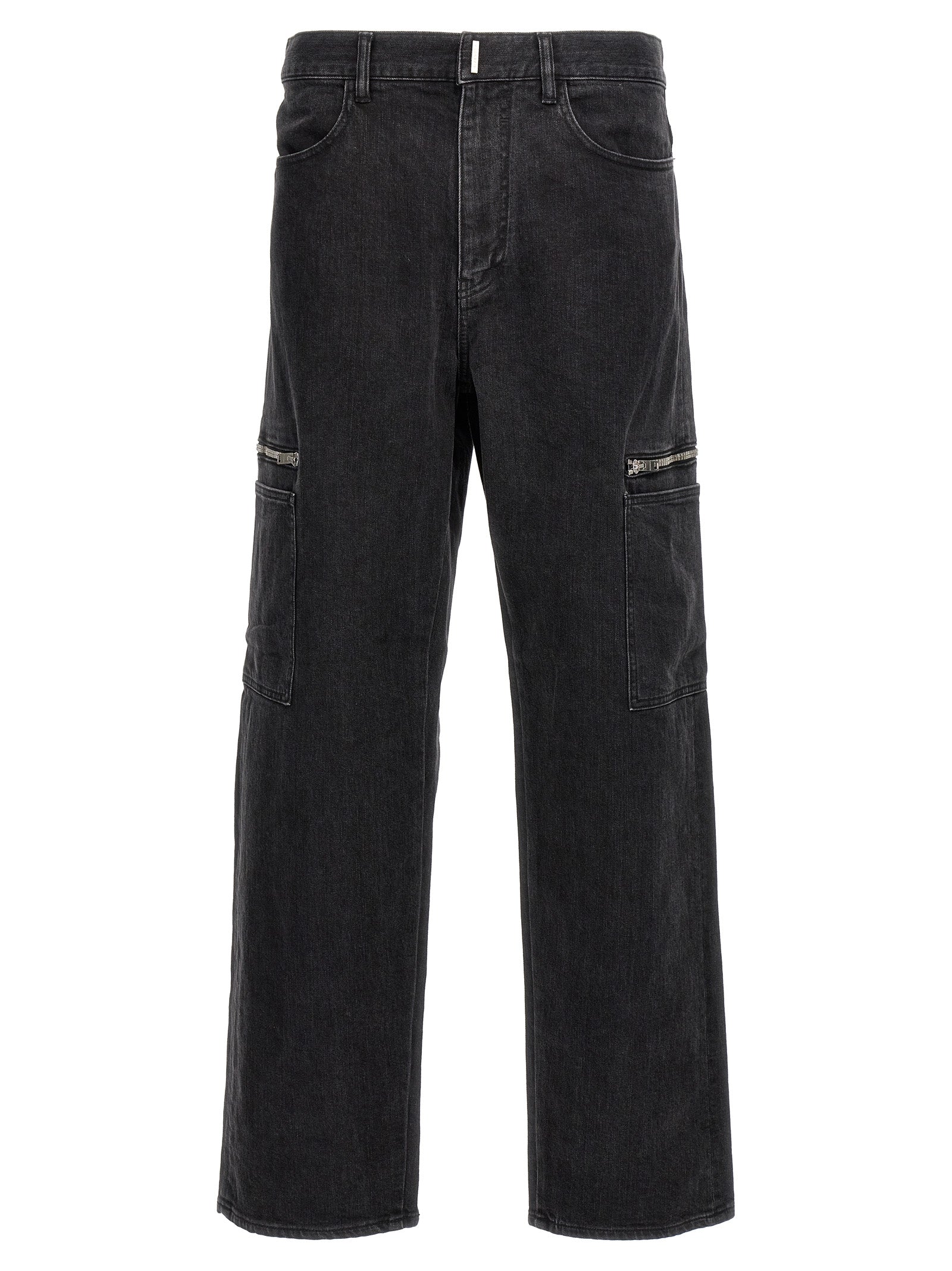 Cargo Pants by Givenchy for men in denim cotton black & print features an smart casual and long, expertly tailored with a and smart casual utilitarian details for a sophisticated look.