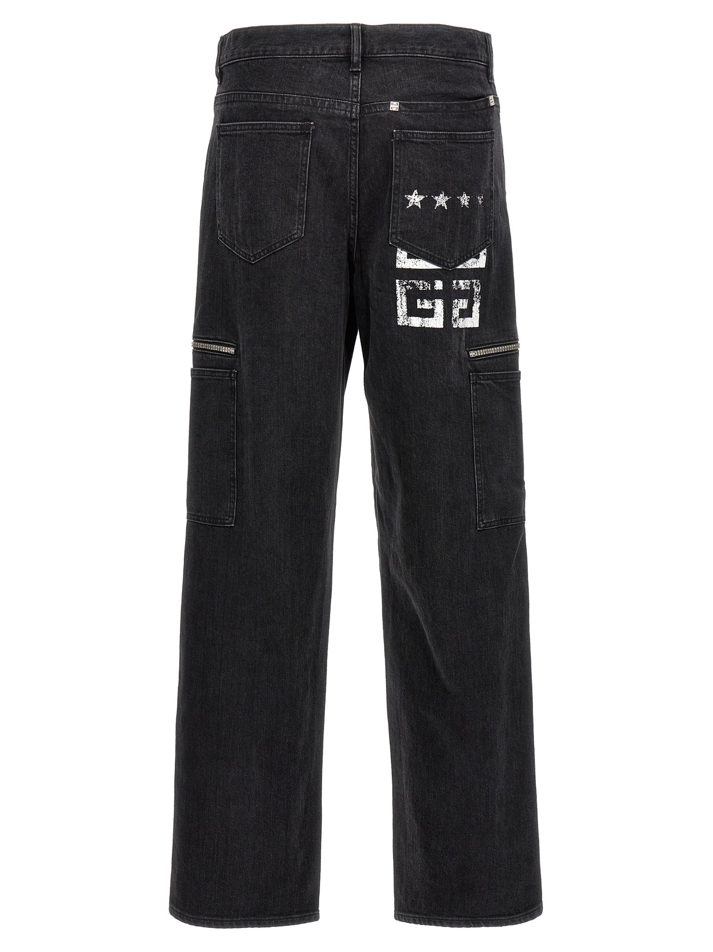 Cargo Pants by Givenchy for men in denim cotton black & print features an stylish with a long and , expertly finished with stylish utility detailing.