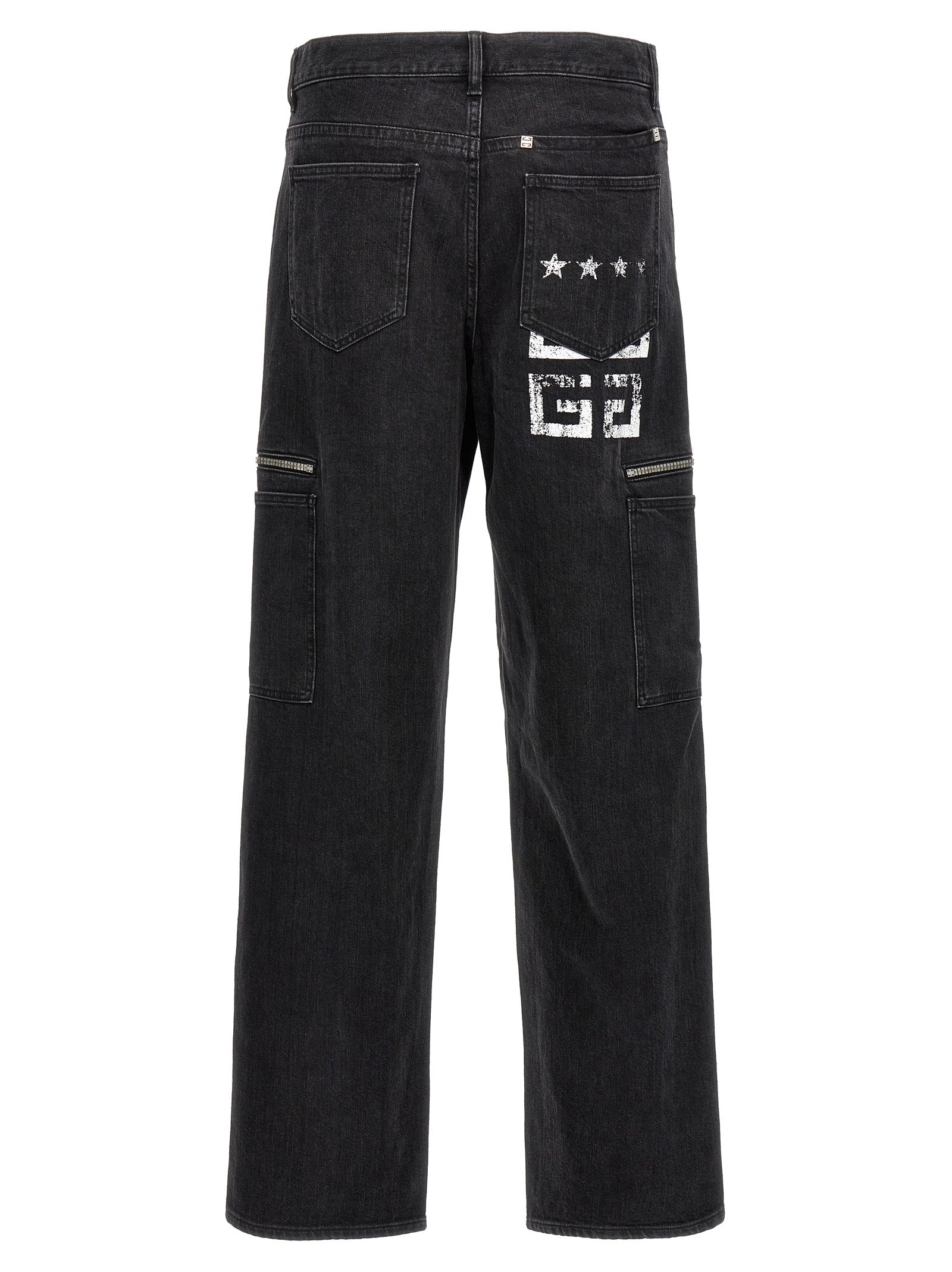 Cargo Pants by Givenchy for men in denim cotton black & print features an stylish with a long and , expertly finished with stylish utility detailing.