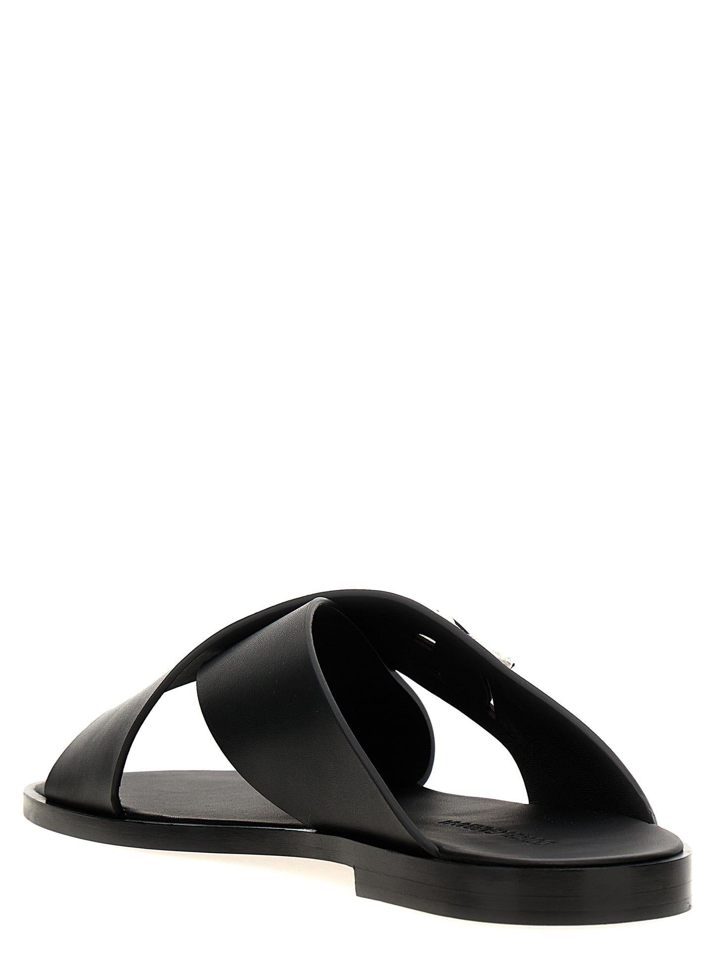 Flat Shoes by Dolce & Gabbana for men in calfskin leather black features an ergonomic silhouette, perfectly showcasing Men's Calfskin Leather Flat Shoes with its distinct flat and elegant .