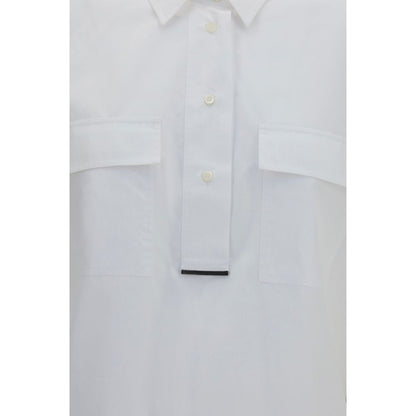 Dress Shirt by Brunello Cucinelli for women in cotton white features an polished silhouette, showcasing a sophisticated and detail for a truly polished finish.