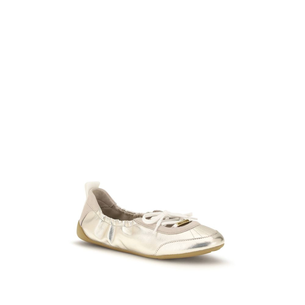 Sneakers by Chloé for women in bos taurus calf & goatskin suede leather gold & silver presents a impeccable silhouette as Women's Fashion Bos Taurus Calf & Goatskin Suede Leather Sneakers, expertly defined by a impeccable fashion style for a impeccable, high-fashion look.