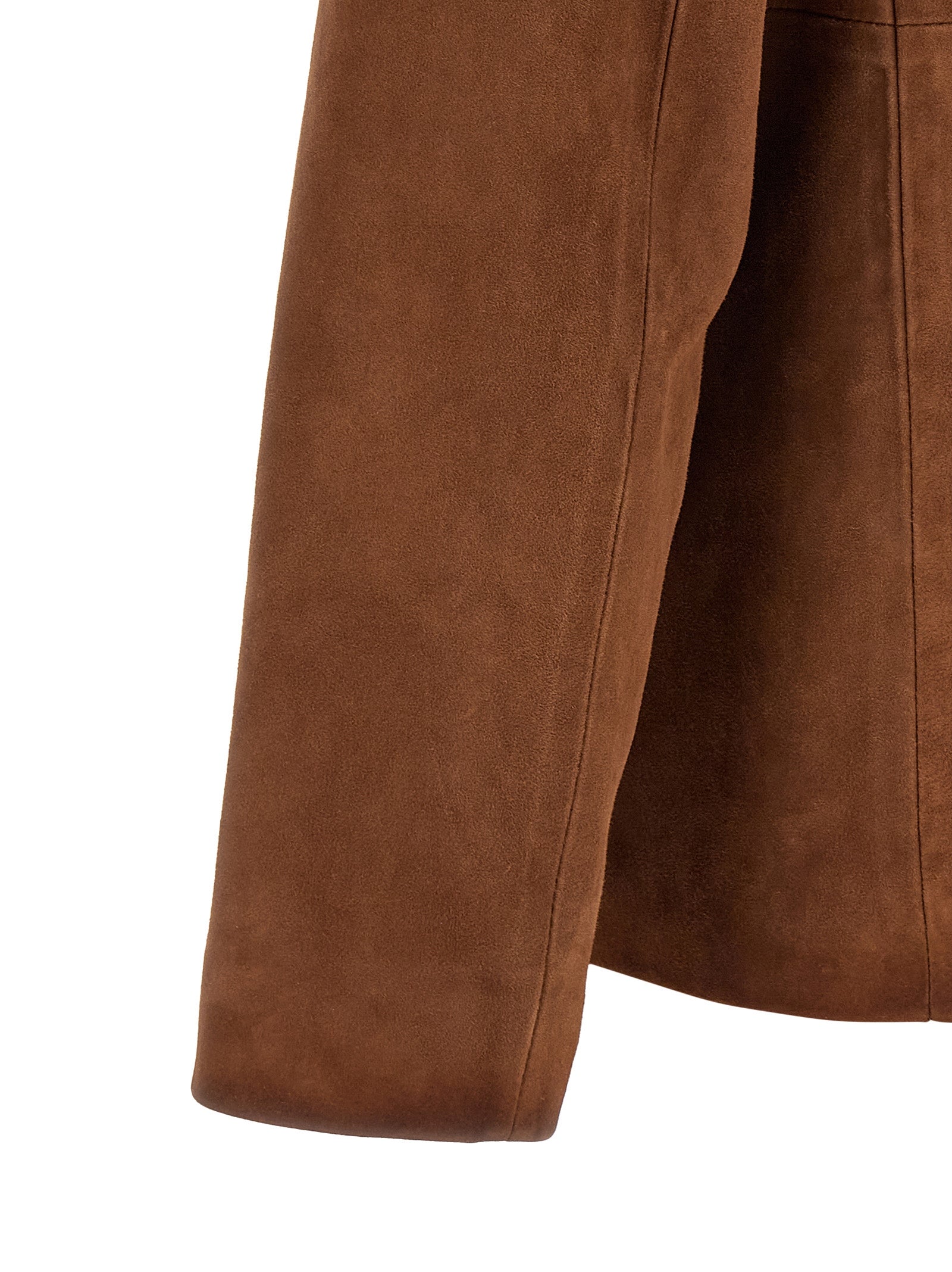Blazer by Golden Goose for men in suede lamb-sheep leather brown showcases a discerning silhouette, elegantly detailed with a sophisticated and premium for a truly discerning finish.