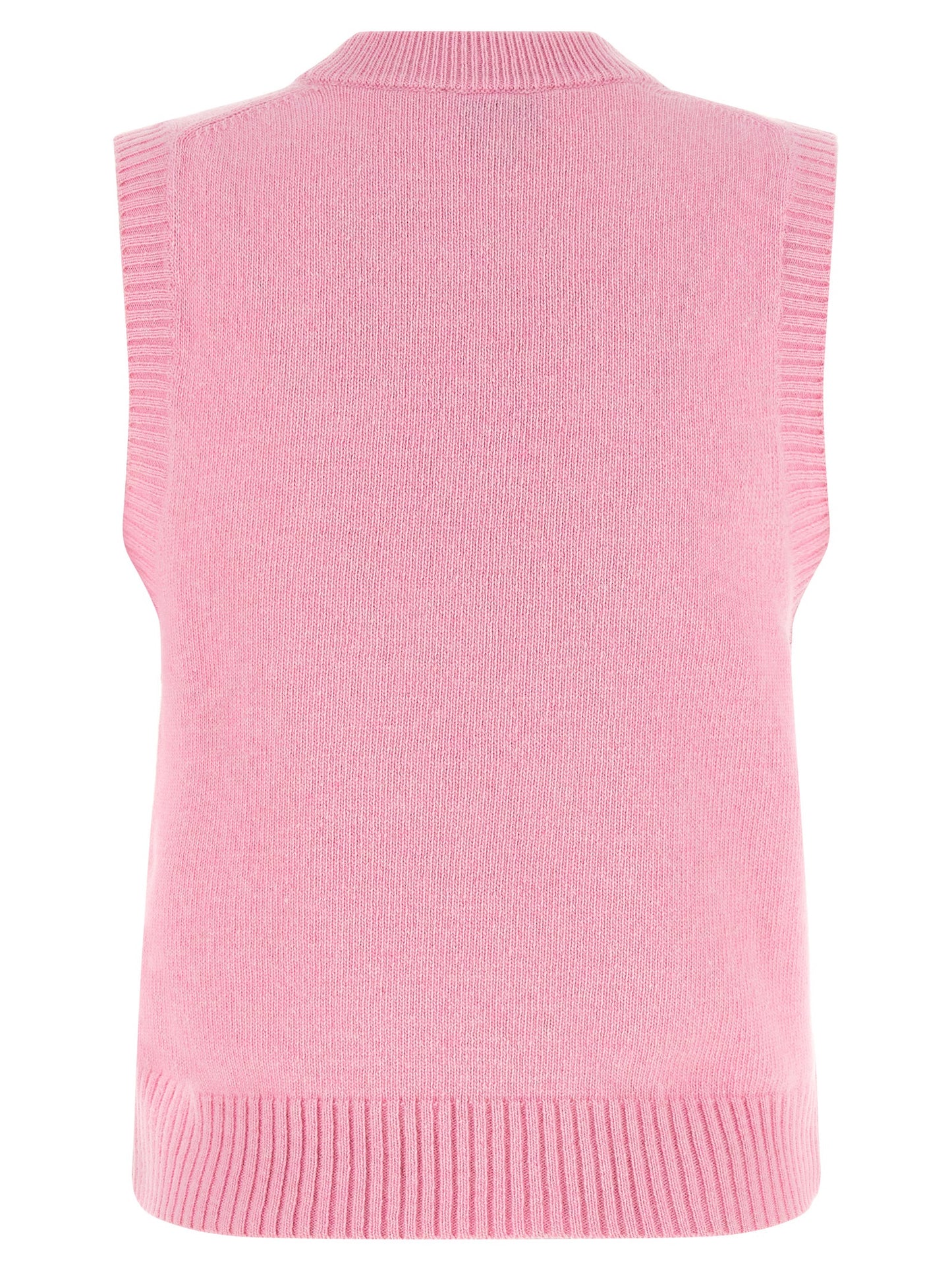 This Sweater by Ganni for women in polyamide wool multicolor, pink & patterned presents a understated silhouette, featuring a sophisticated crew neckline and for a understated finish.
