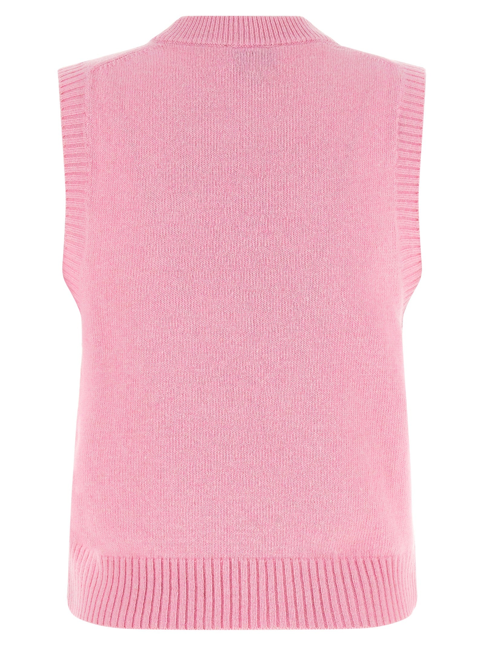 This Sweater by Ganni for women in polyamide wool multicolor, pink & patterned presents a understated silhouette, featuring a sophisticated crew neckline and for a understated finish.