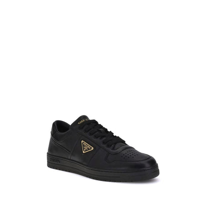 Sneakers by Prada for men in bos taurus calf leather black features a chic design, perfectly showcasing the chic low-top style of this Men's Low Top Bos Taurus Calf Leather Sneakers.
