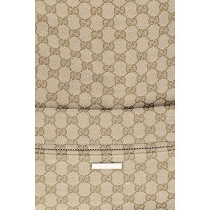 Large Travel Backpack by Gucci for men in polyamide polyester leather & cotton canvas beige, green, red, silver & striped features an ultra-portable silhouette from the Gg Polyamide Polyester Leather & Cotton Canvas Large Travel Backpack range, with a secure zipper, ample laptop-compartment, and versatile backpack-strap & adjustable-strap.