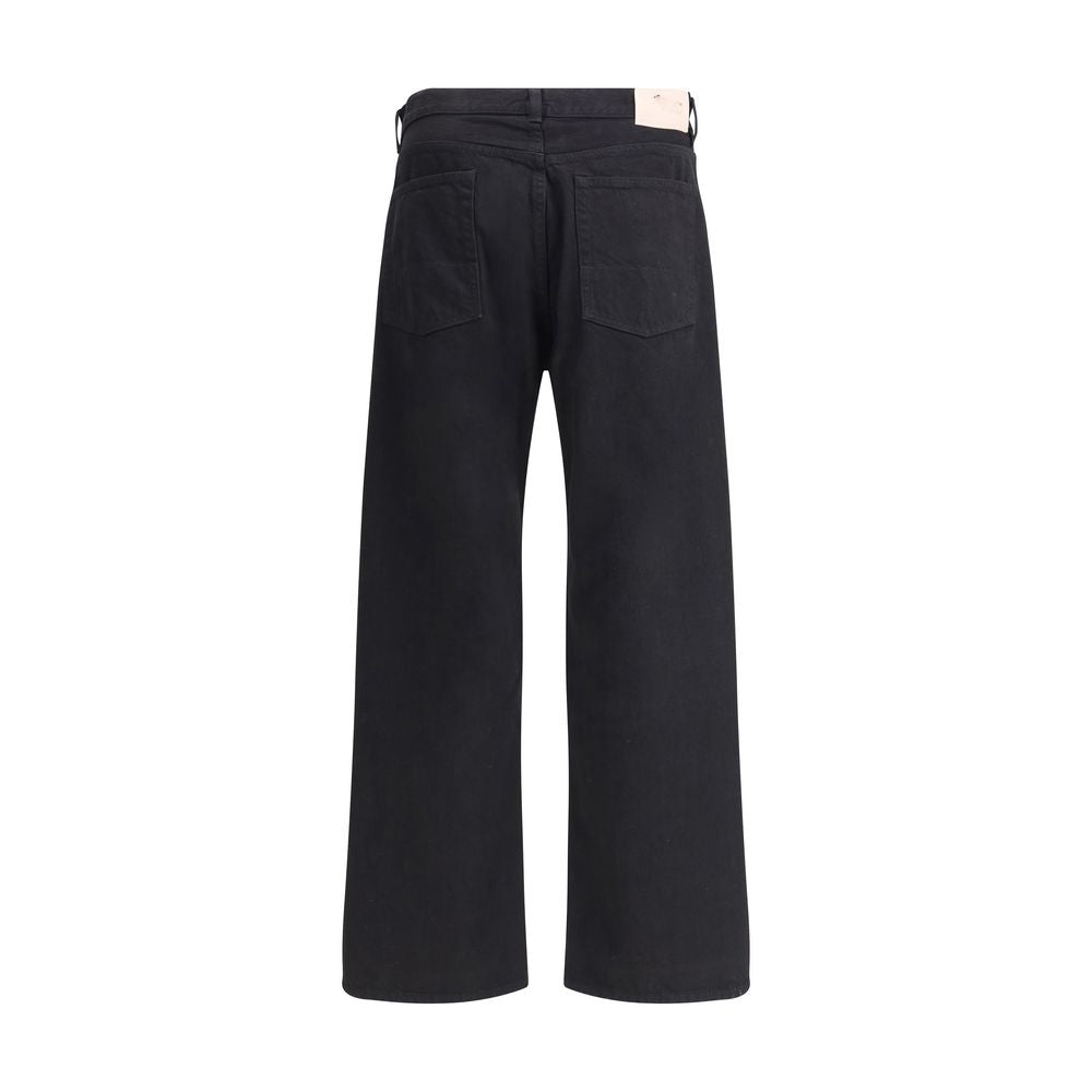 Jeans by Our Legacy for men in cotton denim black features a refined silhouette with a refined straight-leg, relaxed-fit, regular-fit & wide, defined by a and a refined long for a refined finish.
