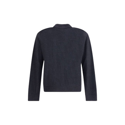 Cardigan by Our Legacy for men in polyamide & alpaca wool black features a nuanced silhouette with a refined wrap neckline and nuanced detailing for a sophisticated look.