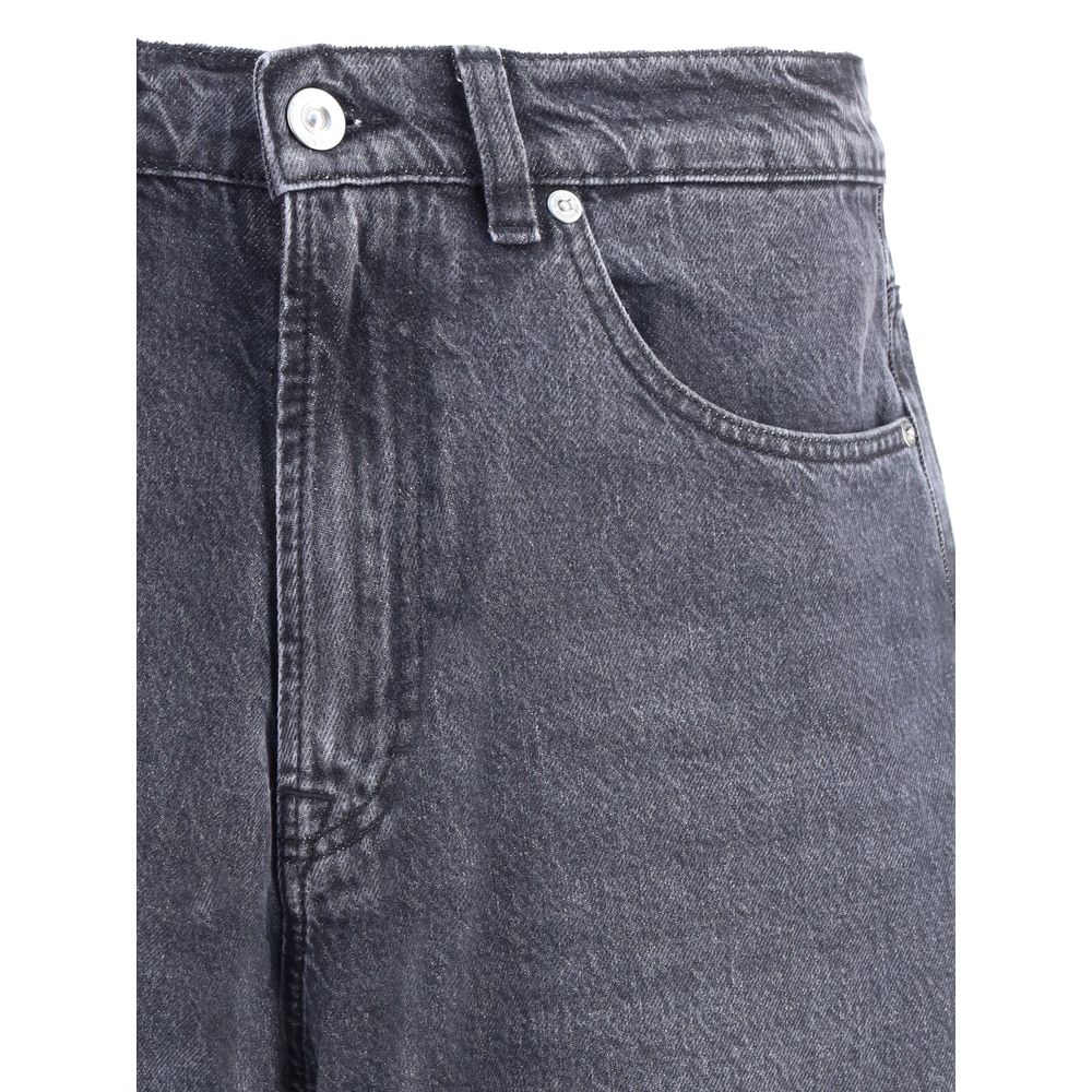 Jeans by Our Legacy for men in denim cotton black features a polished silhouette with a polished relaxed-fit & regular-fit, reaching a polished long and finished with a polished .