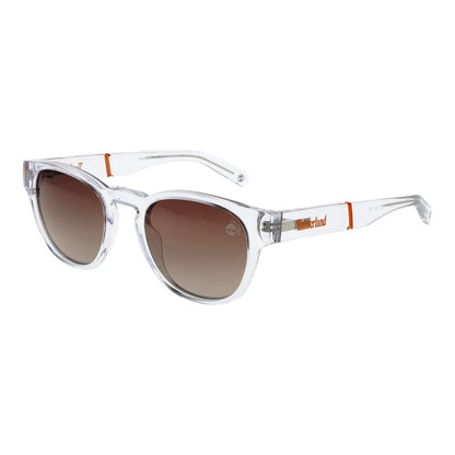 Sunglasses by Timberland for men in transparent features an ethereal full-rim round frame design with transparent coloured frame frames and polarized gradient category-2-medium-tint lens for a ethereal finish.