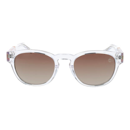 Sunglasses by Timberland for men in and transparent presents a sumptuous silhouette, featuring transparent coloured frame and full-rim round frame design with polarized gradient category-2-medium-tint lens for a sumptuous look.