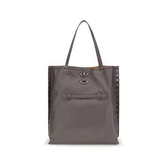 Shoulder Bag by Zanellato for women in bos taurus calf leather gray features a distinguished silhouette, showcasing a secure zipper and distinguished with versatile shoulder-strap & handle for a distinguished finish.
