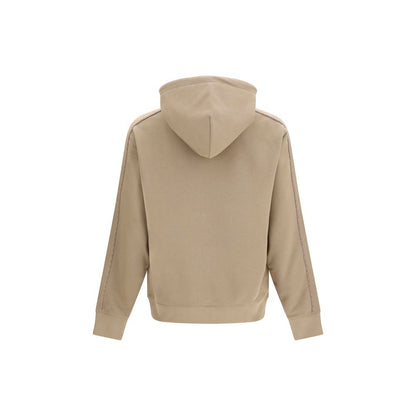 Sweatshirt Hoodie by Burberry for men in stretch cotton bicolour, signature & print features a slouchy chic silhouette, detailed with a slouchy chic and a signature hooded neckline for an elevated aesthetic.