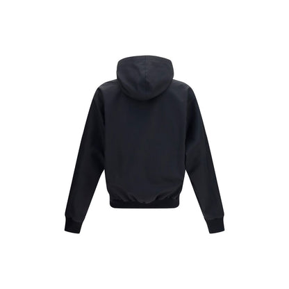 Hooded Jacket by Gucci for men in nylon cotton polyester black & brown showcases a enveloping silhouette, artfully detailed with a enveloping hooded neckline and premium pockets & hooded for a truly enveloping finish.