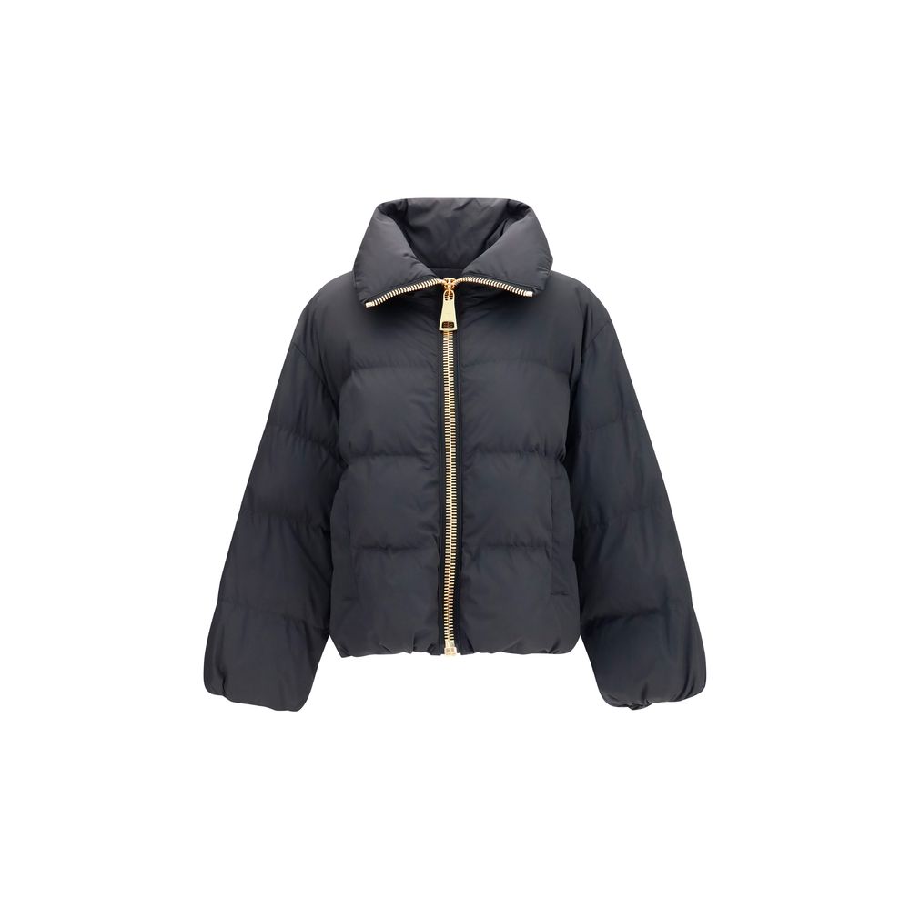 Overcoat by Balmain for women in viscose black & signature presents a luxurious silhouette, showcasing a luxurious and sophisticated pockets & insulated for a premium, luxurious look.