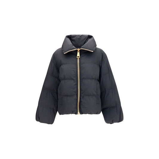 Overcoat by Balmain for women in viscose black & signature presents a luxurious silhouette, showcasing a luxurious and sophisticated pockets & insulated for a premium, luxurious look.