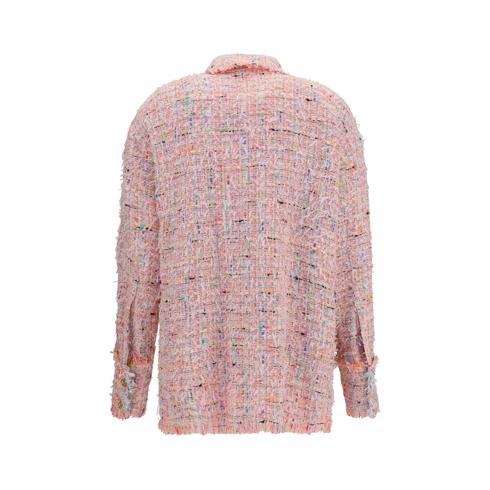 Shirt by Balmain for women in polyamide polyester cotton & viscose tweed gold, multicolor & patterned, featuring a nuanced and nuanced for a sophisticated finish.