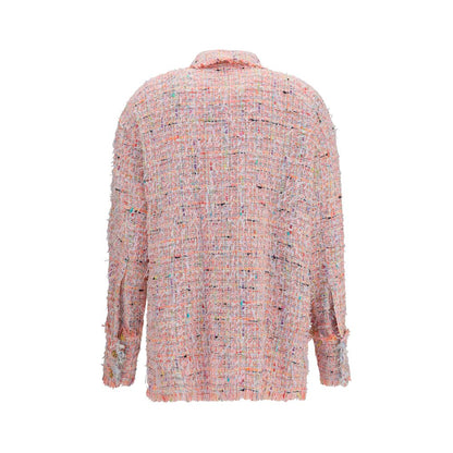 Shirt by Balmain for women in polyamide polyester cotton & viscose tweed gold, multicolor & patterned, featuring a nuanced and nuanced for a sophisticated finish.