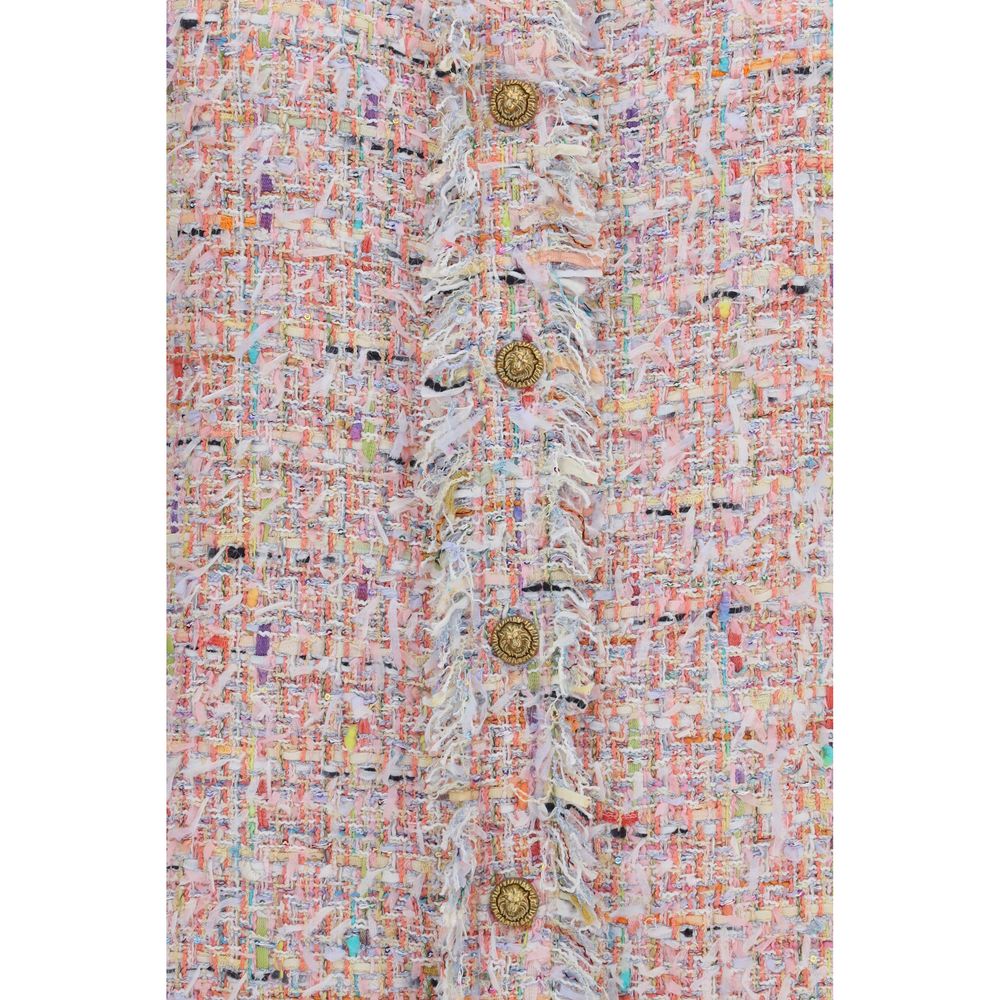 Shirt by Balmain for women in polyamide polyester cotton & viscose tweed gold, multicolor & patterned presents a discerning silhouette, showcasing a sophisticated and for a truly discerning finish.