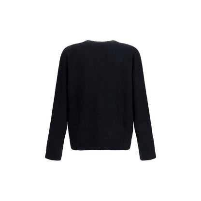 Cardigan by Represent for men in nylon merino & alpaca wool black features a dramatic silhouette, showcasing a sophisticated v-neck neckline and dramatic detail for a timeless, premium look.