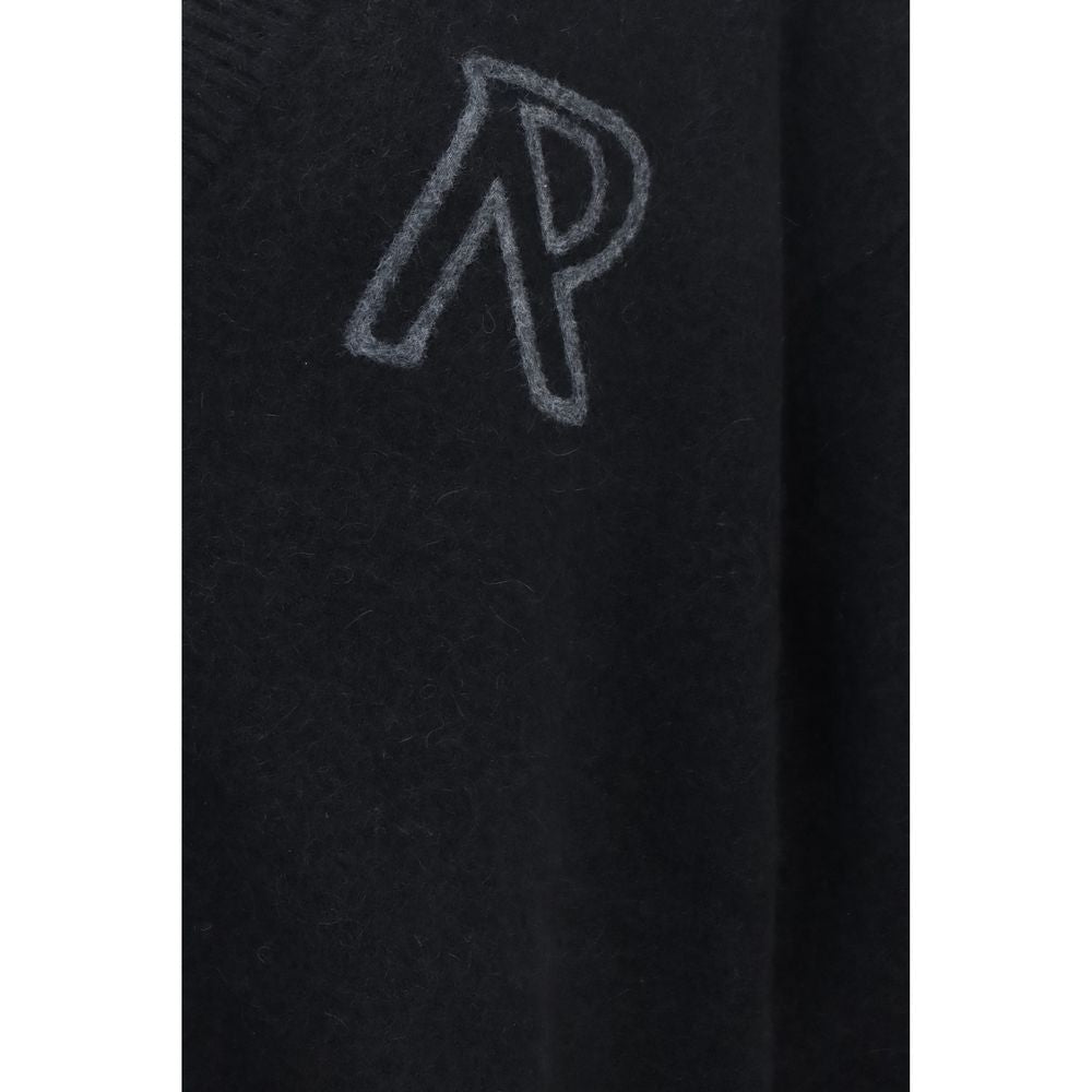 Cardigan by Represent for men in nylon merino & alpaca wool black presents a textural silhouette, artfully finished with a textural v-neck neckline and for a sophisticated, textural look.